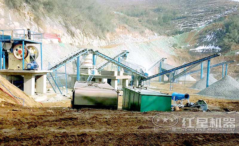 花崗巖制砂生產線現場二