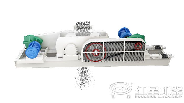 對(duì)輥式制砂機(jī)生產(chǎn)沙子演示 對(duì)輥式制砂機(jī)生產(chǎn)沙子演示