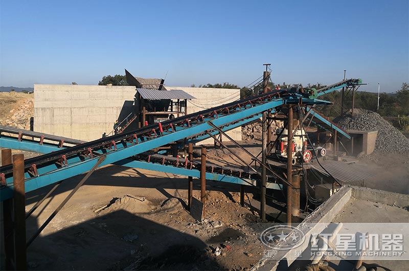 玄武巖石料破碎設備加工現場 玄武巖石料破碎設備加工現場