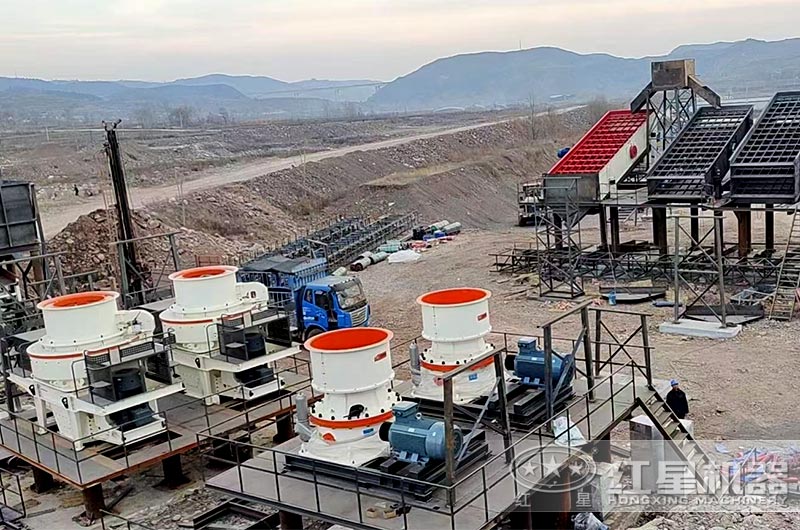 河南澠池玄武巖破碎生產線現場 河南澠池玄武巖破碎生產線現場