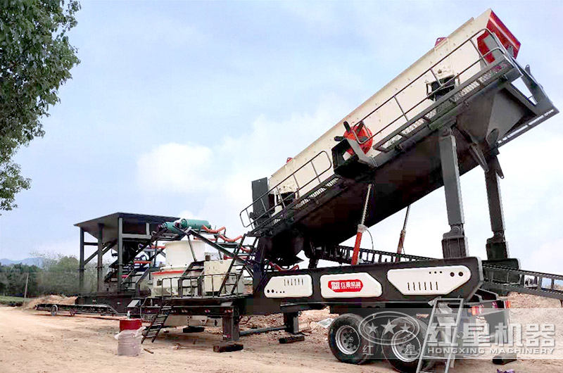 輪胎式移動石子磨沙機 輪胎式移動石子磨沙機