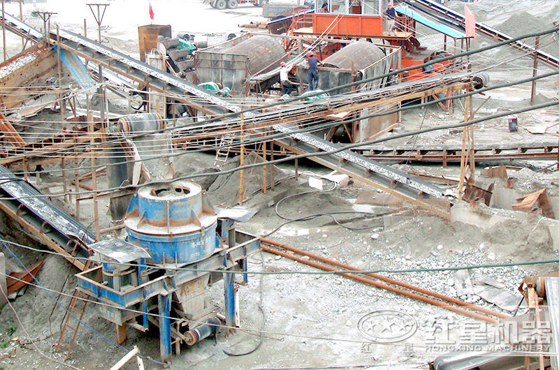 紅星客戶鵝卵石制砂現場 紅星客戶鵝卵石制砂現場