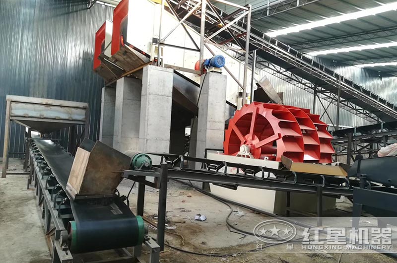 輪斗式洗砂機現場 輪斗式洗砂機現場