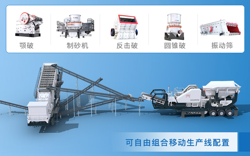 可移動石子破碎機，自由組合更靈活