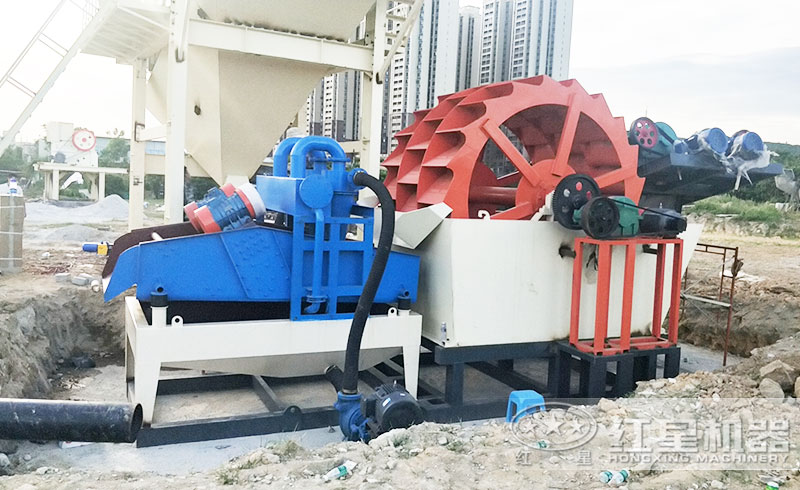 洗砂現場 洗砂現場