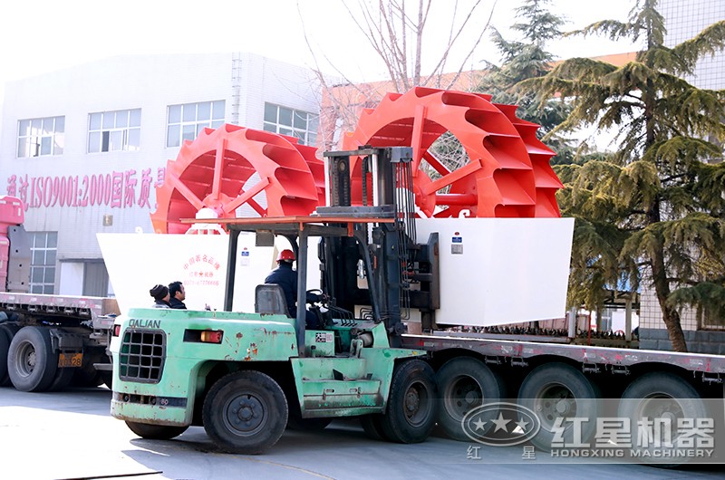 小型雙輪斗洗砂機發貨 小型雙輪斗洗砂機發貨