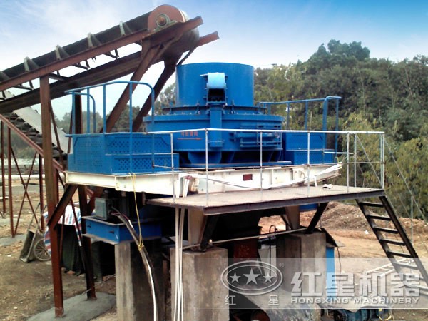 河卵石制砂機現場作業圖 河卵石制砂機現場作業圖