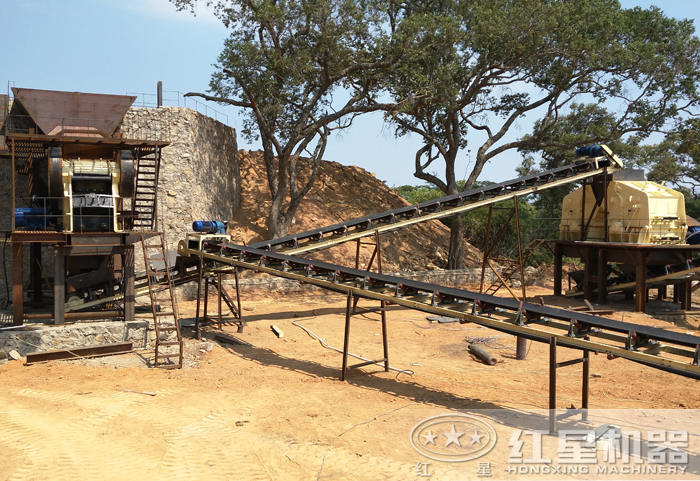 1250×1400反擊式破碎機現(xiàn)場作業(yè)圖