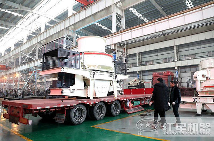 紅星機器河卵石制沙機車間展示 紅星機器河卵石制沙機車間展示