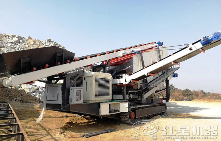 柴油式履帶移動振動篩分機 柴油式履帶移動振動篩分機