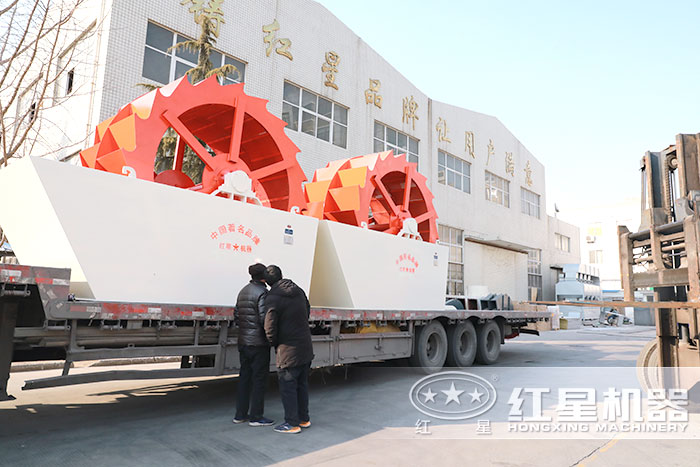紅星洗砂機(jī)用戶到廠考察洗砂機(jī) 紅星洗砂機(jī)用戶到廠考察洗砂機(jī)