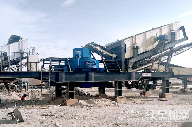 輪胎式移動式鵝卵石制沙機 輪胎式移動式鵝卵石制沙機