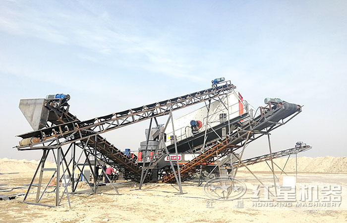 半掛車式移動破碎生產線 半掛車式移動破碎生產線