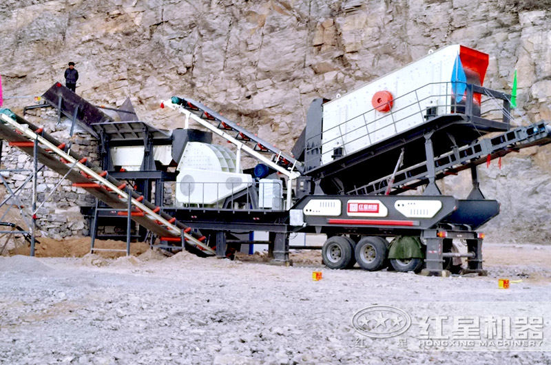 輪胎移動石頭粉碎機搭載錘式破碎機 輪胎移動石頭粉碎機搭載錘式破碎機