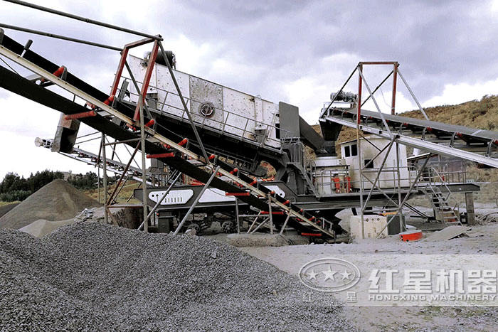 移動碎石生產線現場 移動碎石生產線現場