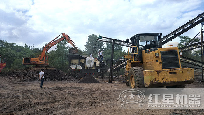 輪胎移動破碎機 輪胎移動破碎機