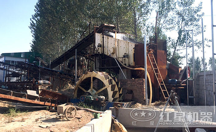 輪斗洗砂機現場 輪斗洗砂機現場