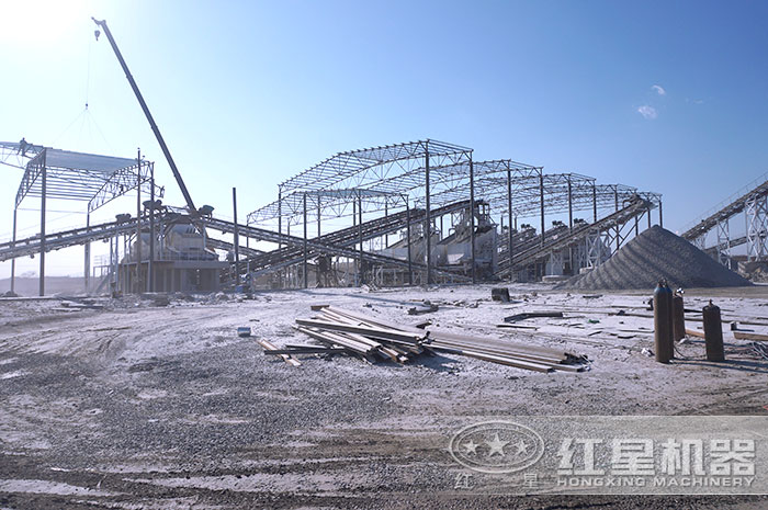 日產一萬噸石子加工生產現場 日產一萬噸石子加工生產現場