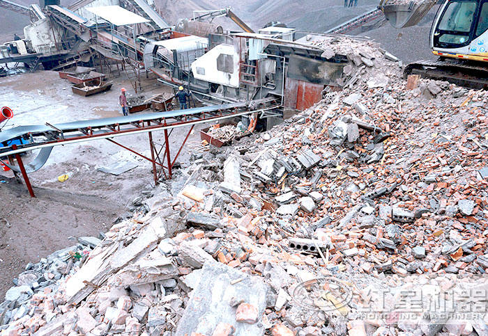 建筑垃圾處理作業現場