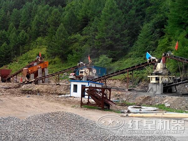 綠色制砂生產(chǎn)線現(xiàn)場(chǎng)